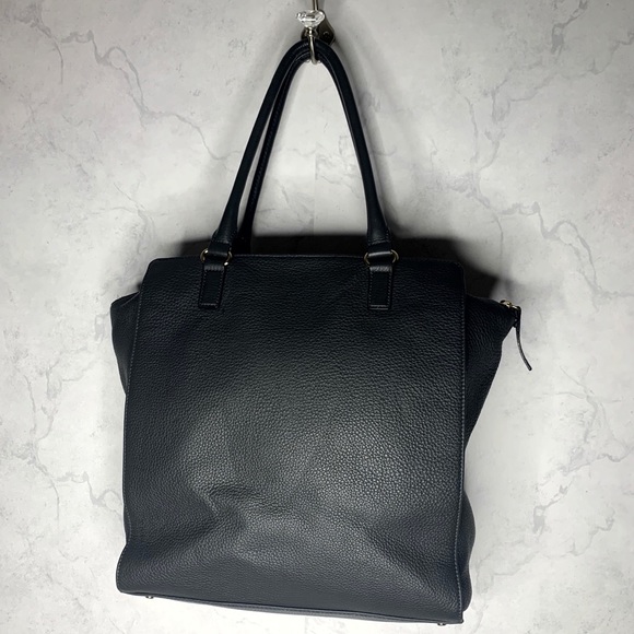 Kate spade black leather large satchel tote - Picture 3 of 8